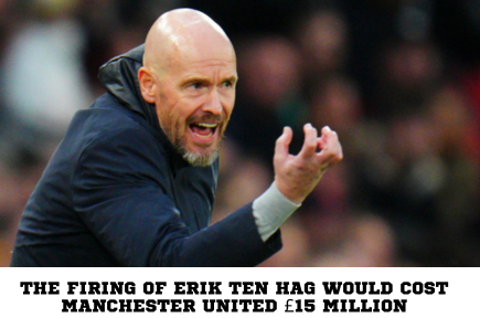The firing of Erik ten Hag would cost Manchester United £15 million