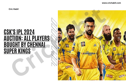 CSK’s IPL 2024 Auction: All Players Bought by Chennai Super Kings