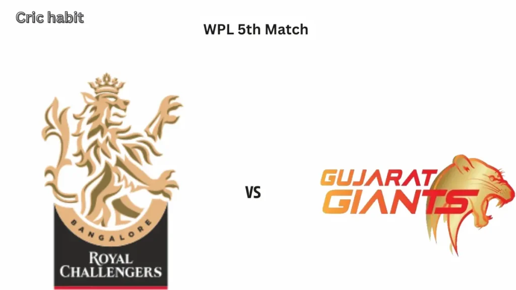 WPL 5th Match: Royal Challenger Women vs Gujarat Giants Women dream11 prediction today match, h2h records, pitch report