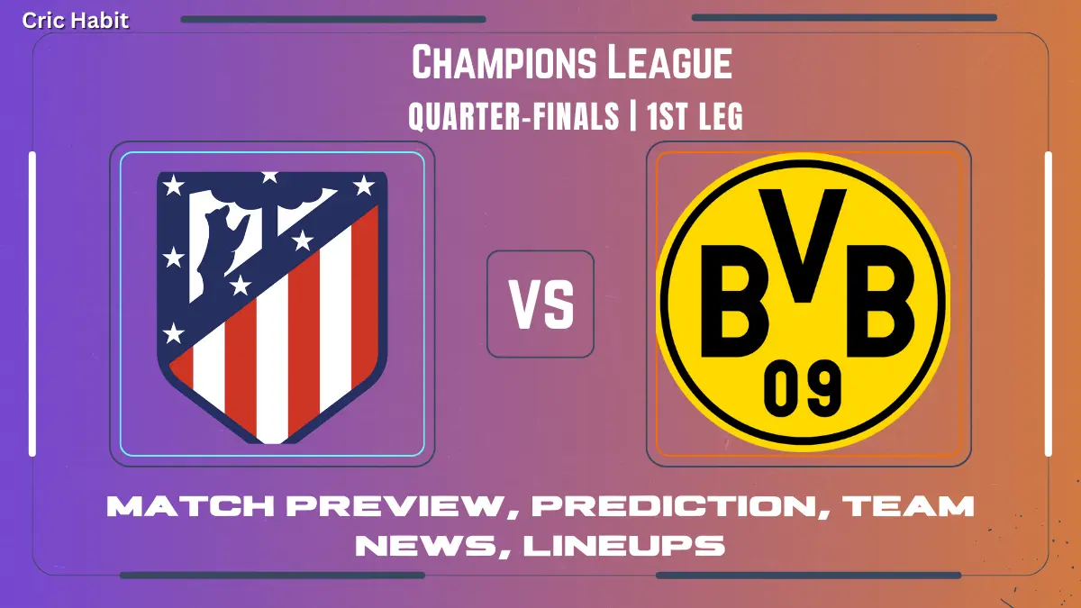 Champions League: Atletico Madrid vs. Borussia Dortmund – Expert Prediction, Team Updates, and Starting Lineups
