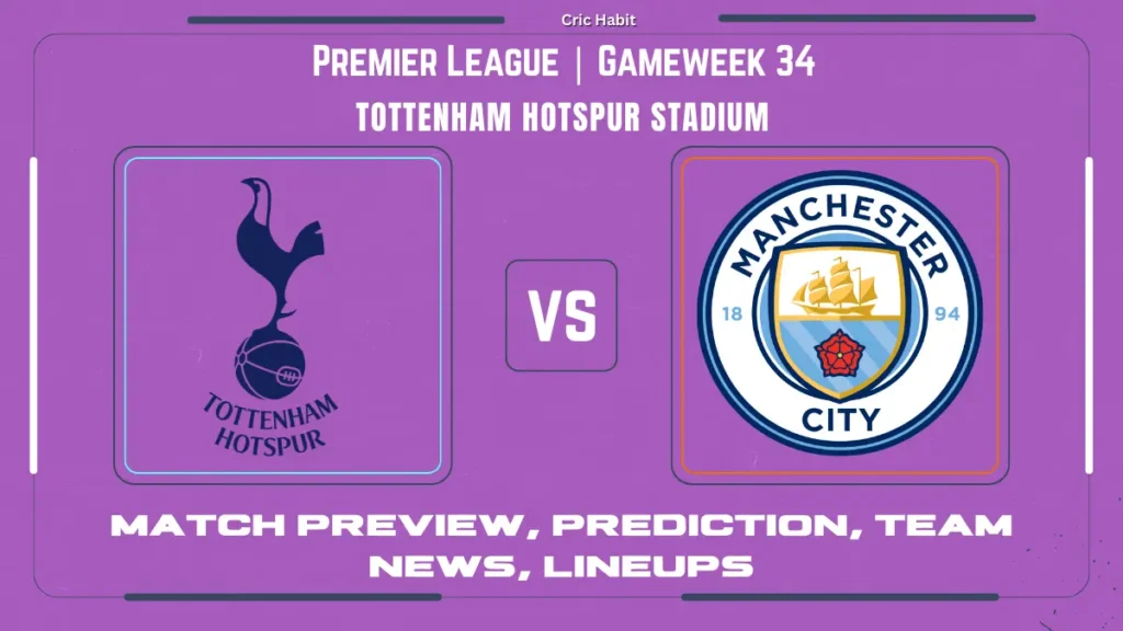 Premier League: Tottenham Hotspur vs. Manchester City Preview, Prediction, Team News, Predicted Lineups