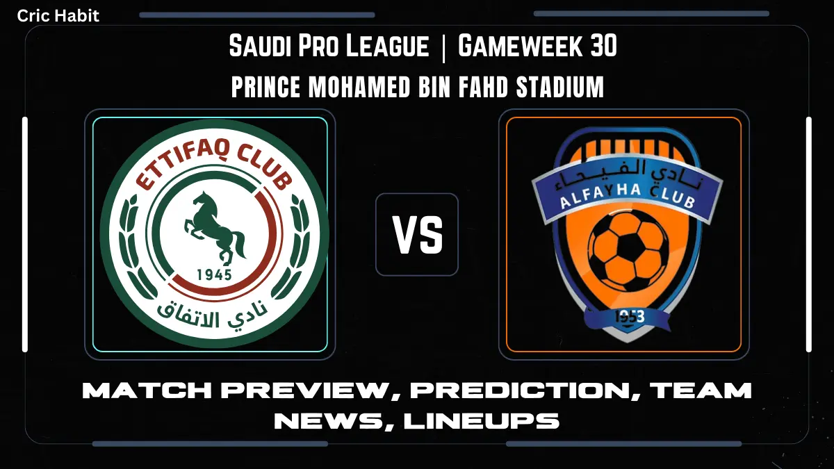 Saudi Pro League: Al Ettifaq vs. Al Fayha – match Preview, Prediction, Team News, Lineups